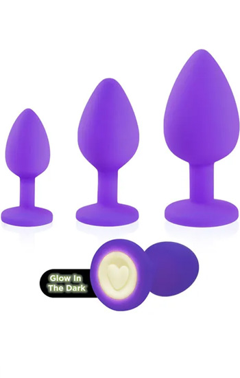 Herz leichtes Silikon-Anal-Trainingsset - Analplug Set 1