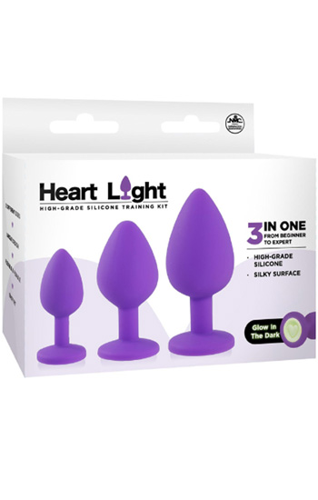 Herz leichtes Silikon-Anal-Trainingsset - Analplug Set 2