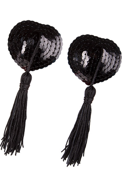 Herz Nippel-Pasties Schwarz - Brustwarzenkappen 2
