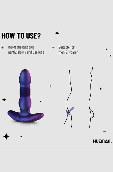 Hueman Stoßender Buttplug - Vibrierender Analplug 2
