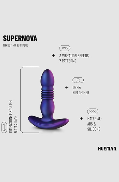 Hueman Stoßender Buttplug - Vibrierender Analplug 3