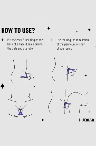 Hueman vibrierender Strap-on Cockring - Vibrierende Penisringe 2