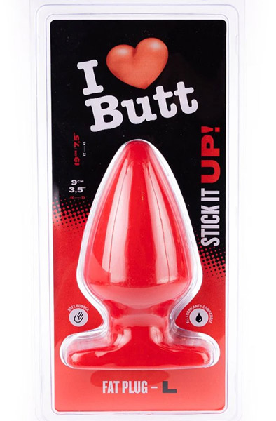 I Love Butt Dicker Plug Rot Groß 19cm - Extra dicker Analplug 3