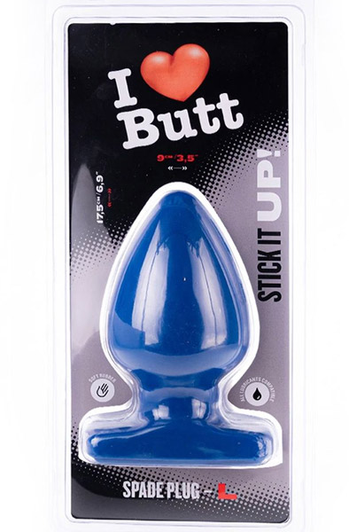 I Love Butt Spade Plug Blau Groß 17,5cm - Extra dicker Analplug 2