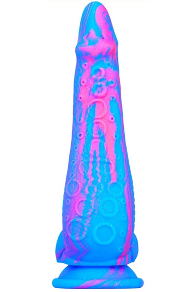 Inkipus Silikondildo Blau-Pink 25cm - Drachen-Dildo 3