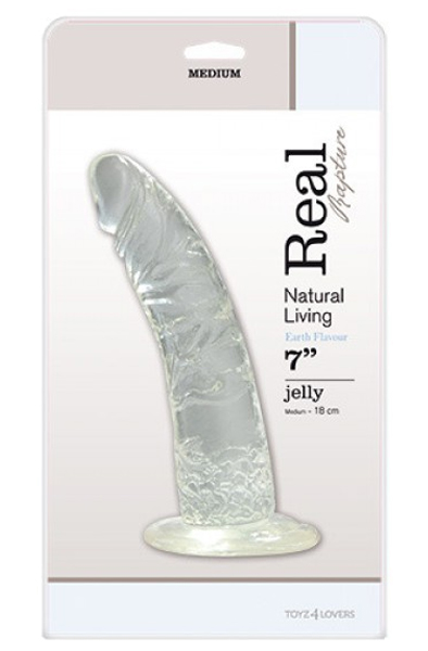 Jelly Dildo Real Rapture Transparent 20,5 cm - Dildo 3
