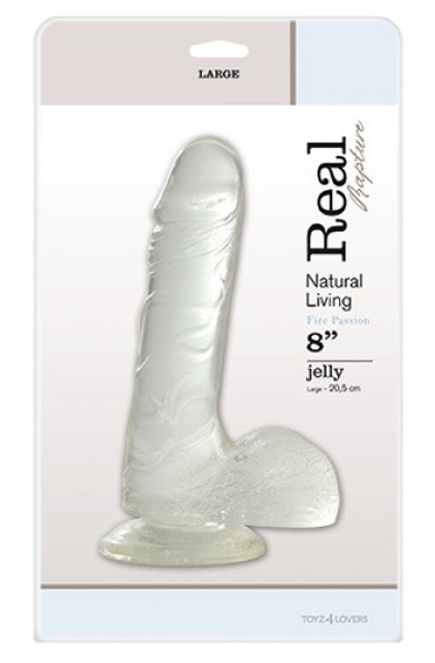Jelly Dildo Real Rapture Transparent 23 cm - Dildo 2