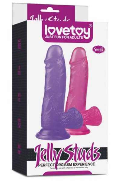 Jelly Studs Kristall-Dildo Pink 15,5cm - Dildo 4