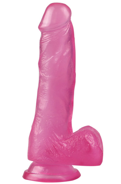 Jelly Studs Kristall-Dildo Pink 17,5cm - Dildo 1