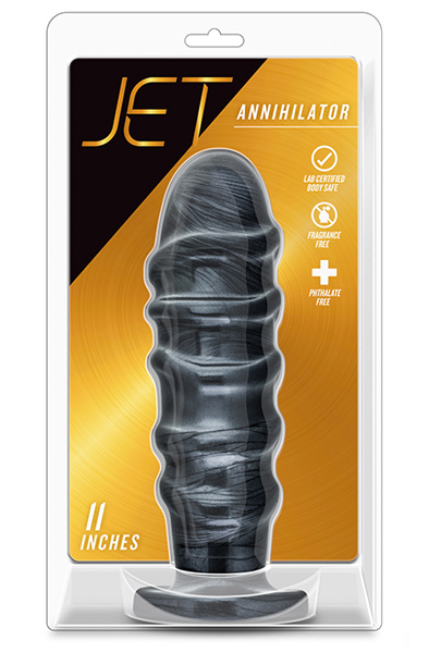 Jet Annihilator Carbon Metallic Schwarz 28 cm - Extra dicker Analplug 5