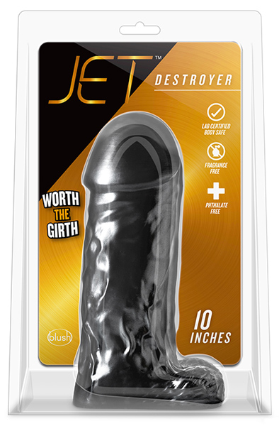 Jet Destroyer Carbon Metallic Schwarz - XL Dildo 2