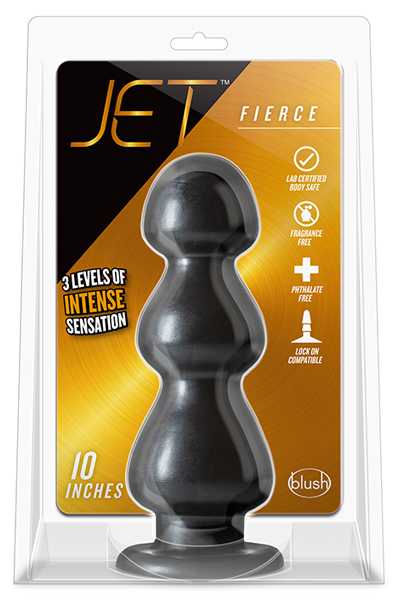 Jet Fierce Carbon Metallic Schwarz 25,5 cm - Extra dicker Analplug 2
