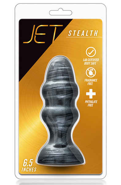 Jet Stealth Carbon Metallic Schwarz - Extra dicker Analplug 2