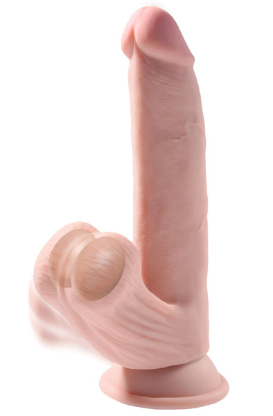 King Cock 3D Schwingende Hoden 24,5 cm - Dildo 3