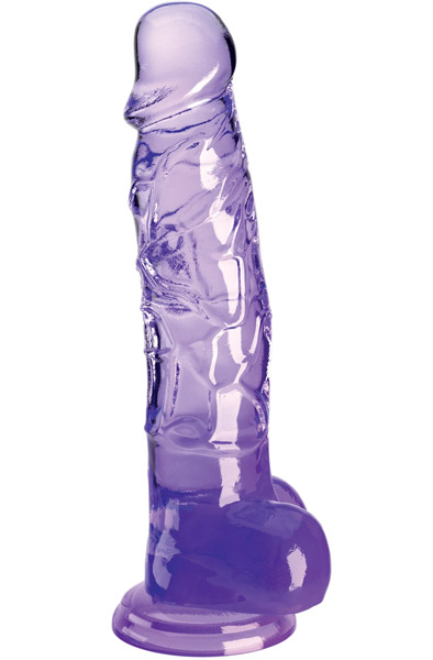 King Cock Transparent mit Hoden Lila 20 cm - Dildo 1