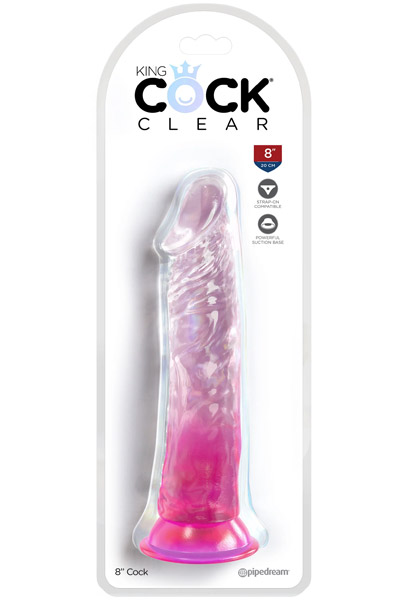 King Cock Transparenter Dildo Pink 20 cm - Dildo 2