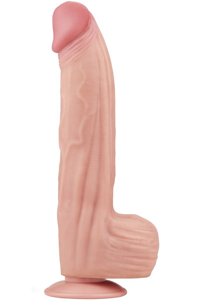 King Sized Gleithaut-Doppelschicht-Dildo 31 cm - XL Dildo 1