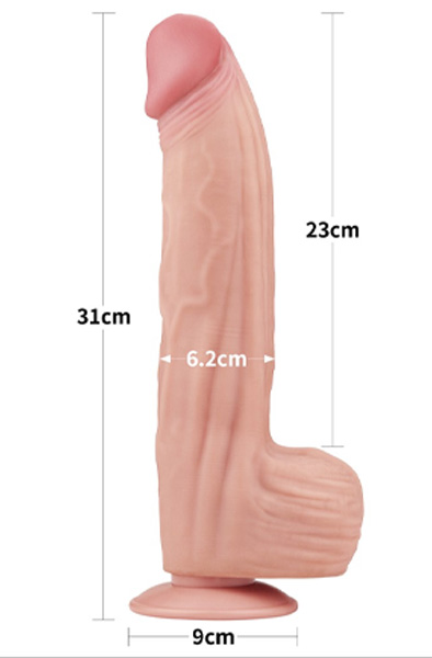 King Sized Gleithaut-Doppelschicht-Dildo 31 cm - XL Dildo 3