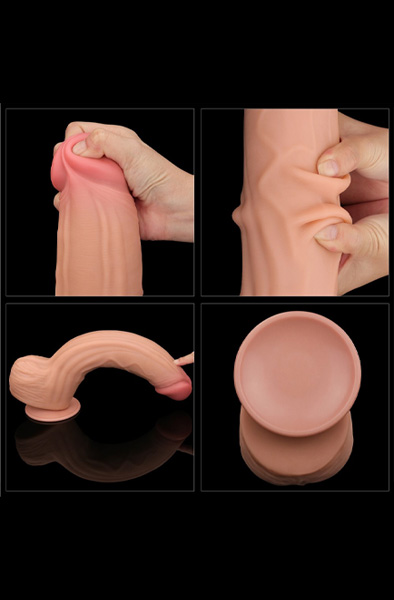 King Sized Gleithaut-Doppelschicht-Dildo 31 cm - XL Dildo 7