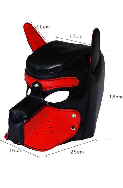 Kinky Puppy Sturmhaube Rot - BDSM Maske 2