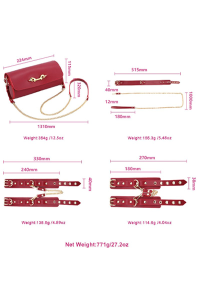 Kiotos BDSM Deluxe Kit Red - Bondage-Set 8