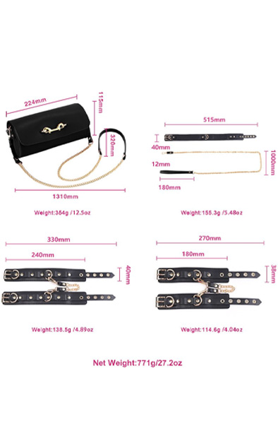 Kiotos BDSM Deluxe Set Schwarz - Bondage-Set 8