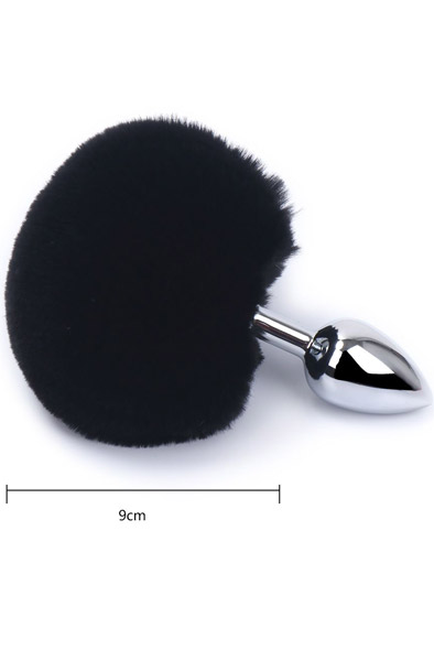 Kiotos Bunny Tail Schwarz - Analplug in Tierform 2