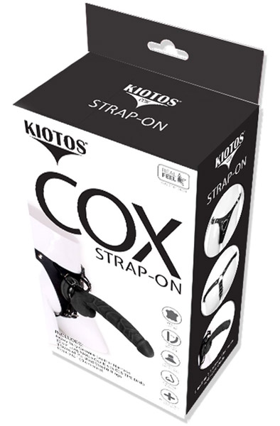 Kiotos COX Strap-On + Dildo Schwarz 22cm - Umschnalldildo mit Geschirr 3