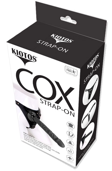 Kiotos COX Strap-On + Dildo Schwarz 23cm - Umschnalldildo mit Geschirr 3