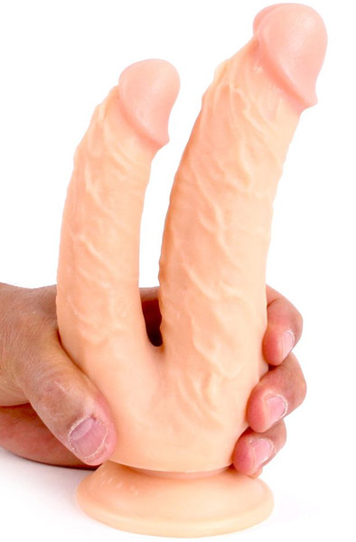 Kiotos Doppel-COX Hautfarben 19 cm - Doppel-Dildo 2