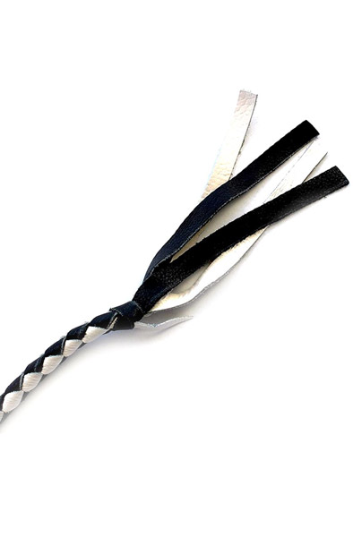 Kiotos Peitsche Schwarz & Weiß 190cm - BDSM Piska 2