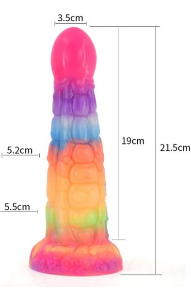Kraken im Dunkeln Leuchtender Dildo 21,5 cm - Drachen-Dildo 4