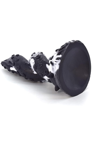 Lamia Dildo Schwarz/Weiß 19,5 cm - Monster-Dildo 3
