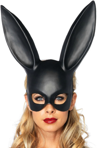 Leg Avenue Schwarze Bondage-Bunny-Maske - Hasenohren 1