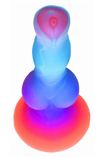 Leuchtet im Dunkeln Silikon Alien Dildo 21,5 cm - Drachen-Dildo 3