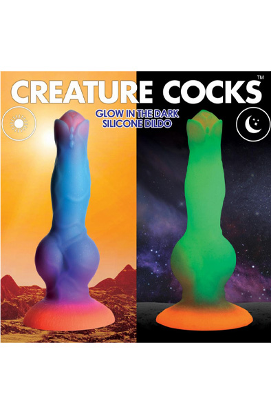 Leuchtet im Dunkeln Silikon Alien Dildo 21,5 cm - Drachen-Dildo 6