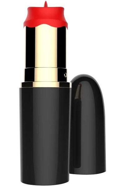 Lipstick Vibrator mit stimulierender Zunge - Klitoris-Stimulator 1