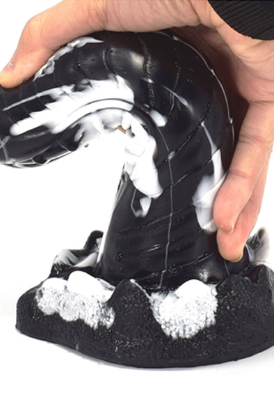 Lizard Dildo Schwarz-Weiß 23 cm - Drachen-Dildo 2
