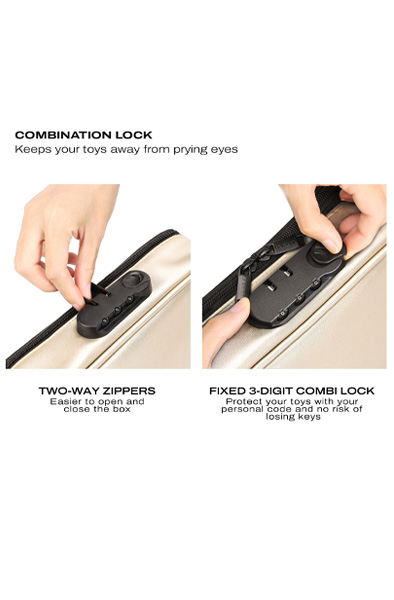 Lockable Discreet Box Luxus Gold - Sextoys aufbewahren 5