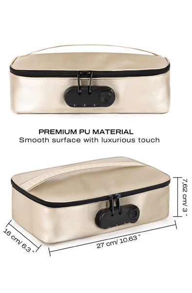 Lockable Discreet Box Luxus Gold - Sextoys aufbewahren 6