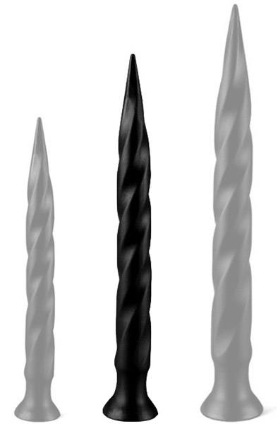 Long Tail Dildo Schwarz 40 cm - Extra langer Anal-Dildo 1