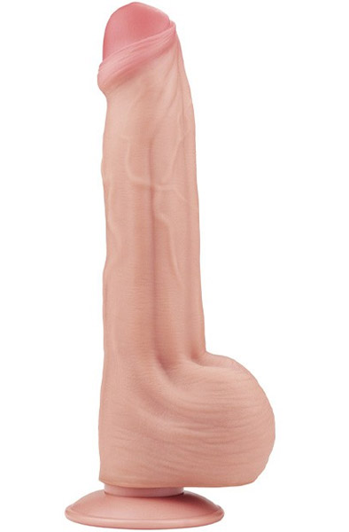 Lovetoy Dildo mit zweischichtiger Gleithaut 29 cm - XL Dildo 1