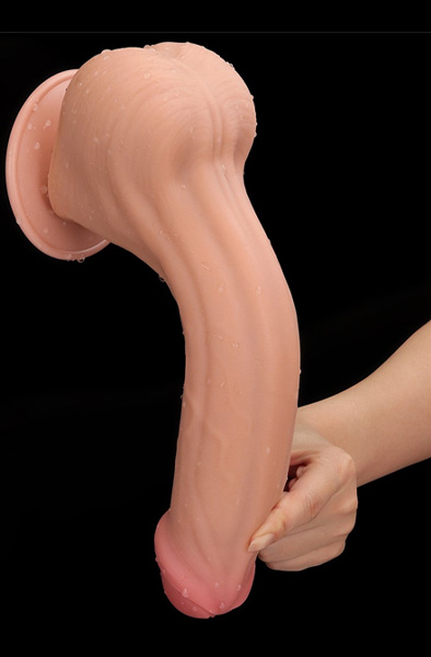 Lovetoy Dildo mit zweischichtiger Gleithaut 29 cm - XL Dildo 4