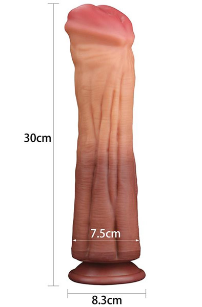 Lovetoy Doppelschichtiges Platin-Silikon Glied 30cm - Dildo 2