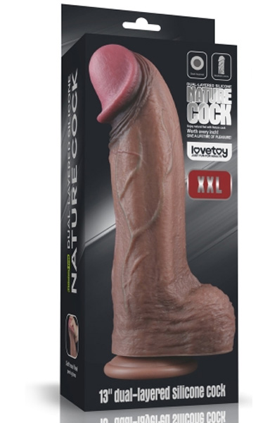 Lovetoy Doppelschichtiges Silikon-Cock XXL 33 cm - XXL-Dildo 6