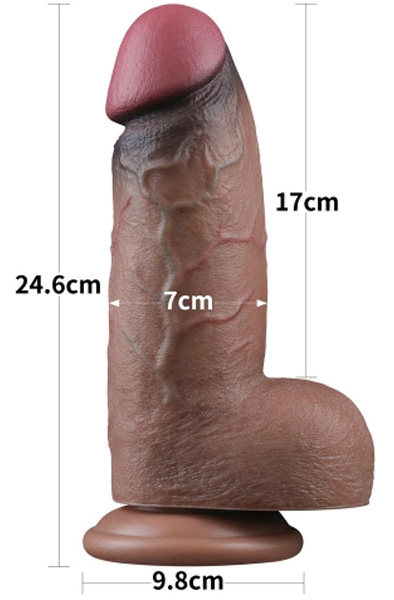 Lovetoy Doppelschichtiges Silikon XXL Cock 24,5 cm - XXL-Dildo 2