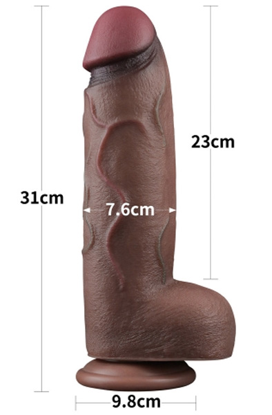Lovetoy Doppelschichtiges Silikon XXL Penis 31 cm - XXL-Dildo 2