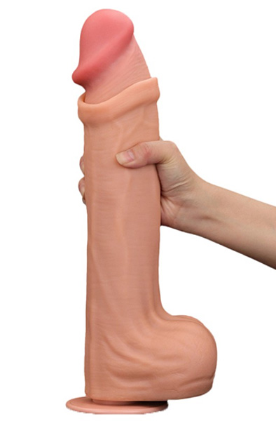 Lovetoy Dual Layer Gleithaut Dildo 36 cm - XL Dildo 2