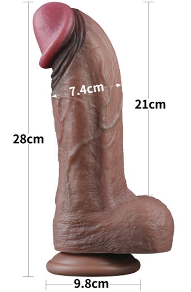 Lovetoy Dual Layered Silikon-Penis XXL 28 cm - XXL-Dildo 2