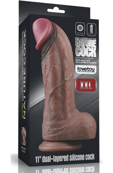 Lovetoy Dual Layered Silikon-Penis XXL 28 cm - XXL-Dildo 6
